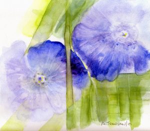 Abstração Flor Azul