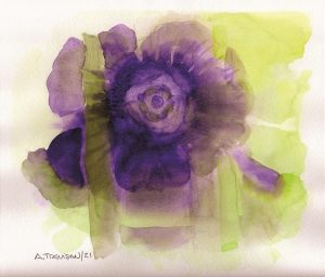 Abstração Flor Violeta