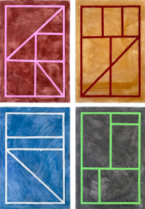 4 paper grids (Poliptych)